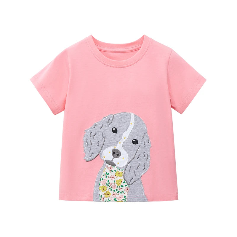 Little maven 2026 Cotton T-shirt Short Sleeves Summer Clothes with Little Bees Lovely for Baby Girls Kids 2 to 7 year