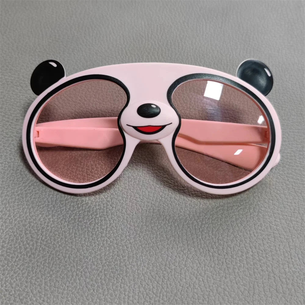 KLASSNUM Kids Boys Girls Funny Panda Sunglasses Cute Cartoon Children's Sun Glasses Silicone Frame Outdoor UV400 Shades New In