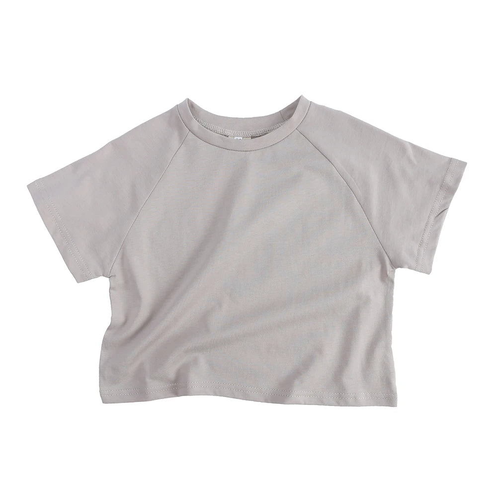 2026 Toddler Infant Tee Pure O-neck Short Cotton Summer Outfits Top Casual T-shirt For Children Teenages Korean Style Clothes