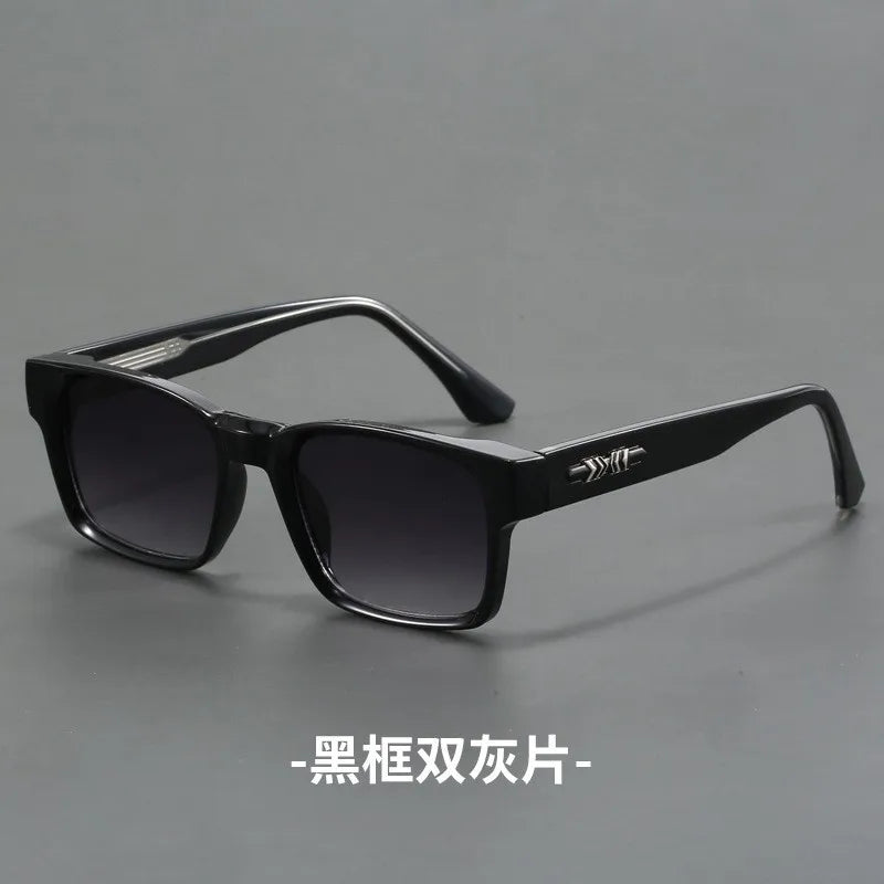 New Men's Advanced Ultra Light Coarse Frame Fashion Square Sunglasses Women Men Trendy Anti Mist Outdoor Driving Shades UV400