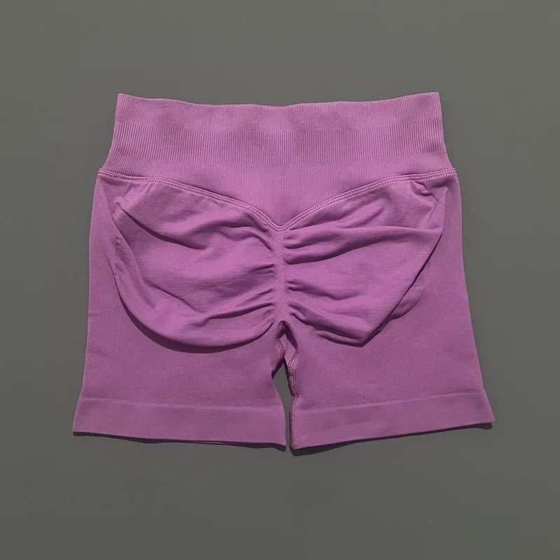 Women Gym Shorts High Waisted Yoga Shorts Fashionable and Sexy Running Fitness Pants Solid Color Yoga Leggings Training Shorts