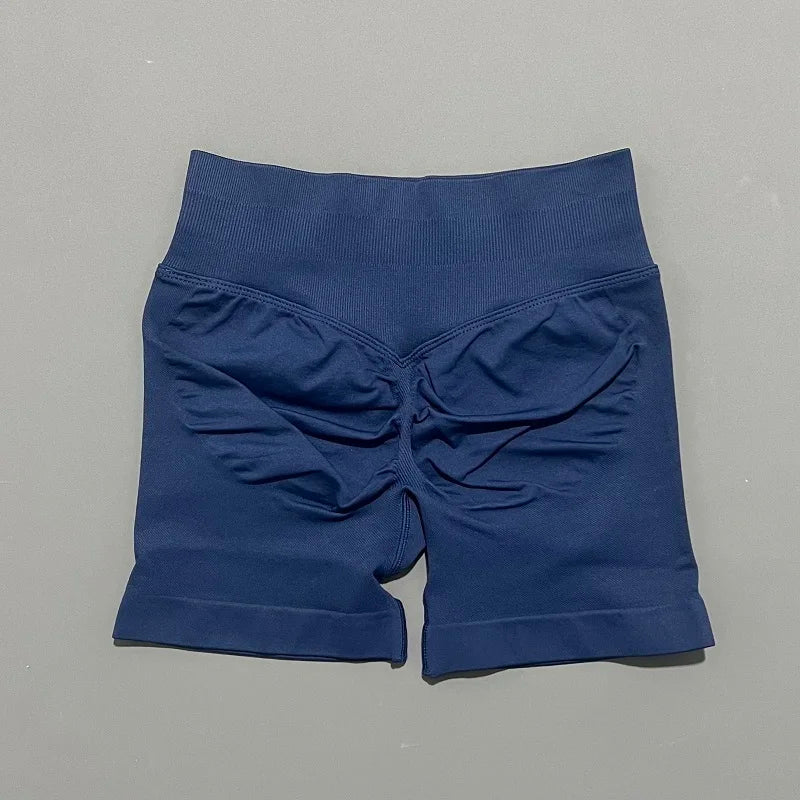 Women Gym Shorts High Waisted Yoga Shorts Fashionable and Sexy Running Fitness Pants Solid Color Yoga Leggings Training Shorts