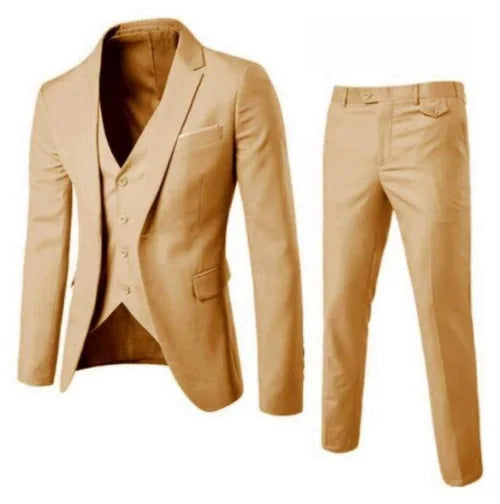 Men Business Professional Slim Fit Two Piece Suit Formal Groomsman Wedding Attire