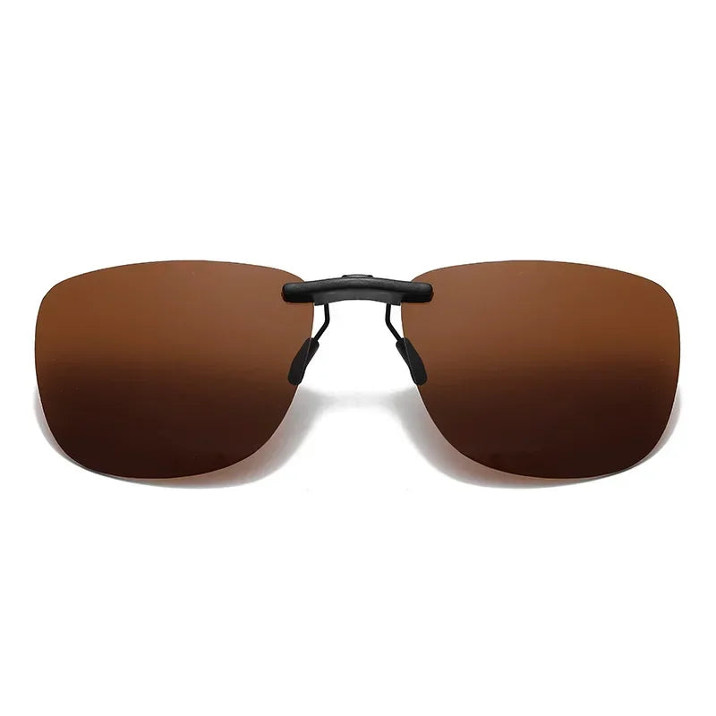Night Vision Driving Men Goggles Clips UV400 Anti Glare Vintage Glasses Polarized Fishing Square Clip on Sunglasses Men Women