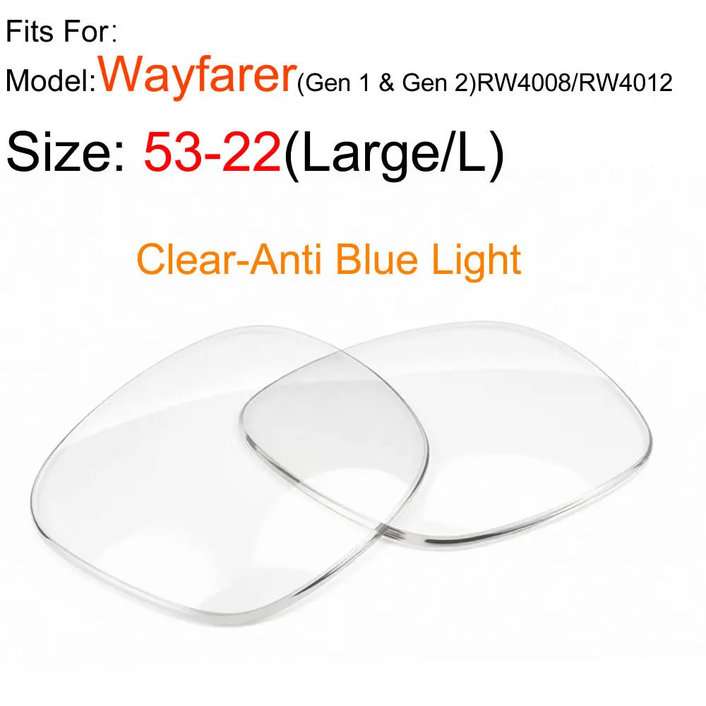 Photochromic &Polarized Replacement Sunglasses Lenses for Ray-Ban Meta Wayfarer RW4006 RW4008 4012 Gen1/2 AR Glasses Accessories