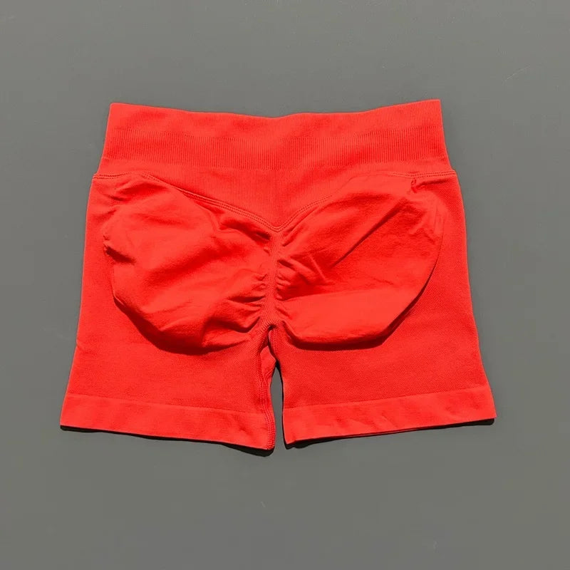 Women Gym Shorts High Waisted Yoga Shorts Fashionable and Sexy Running Fitness Pants Solid Color Yoga Leggings Training Shorts