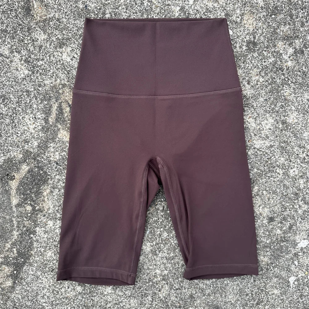 Solid Color Soft Athletic Cycling High Waist Yoga Short Leg Women Fitness Sports Short Comprehensive Training Jog Squat Proof