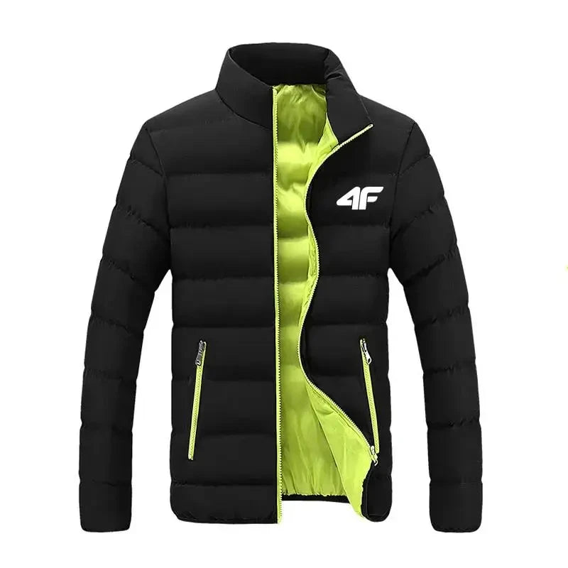 2024 New Cotton Clothing Winter Men's High Quality Casual Fashion Lightweight Warm Business Stand up Collar Warm Coat
