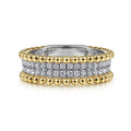 Huitan Stylish Female Engagement Jewelry Ring with Brilliant Zirconia Delicate Fashion Two-tone Style Accessories for Wedding