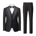 Casual Slim Fit Wedding Groomsmen Business Suit Three Piece Set Cotton Blend Polyester Fiber Single Button Summer Fashion