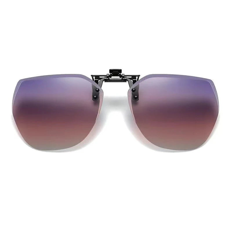 Polarized Clip On Sunglasses Men Women Photochromic Car Driver Goggles Night Vision Glasses Anti Glare Vintage Square Glasses