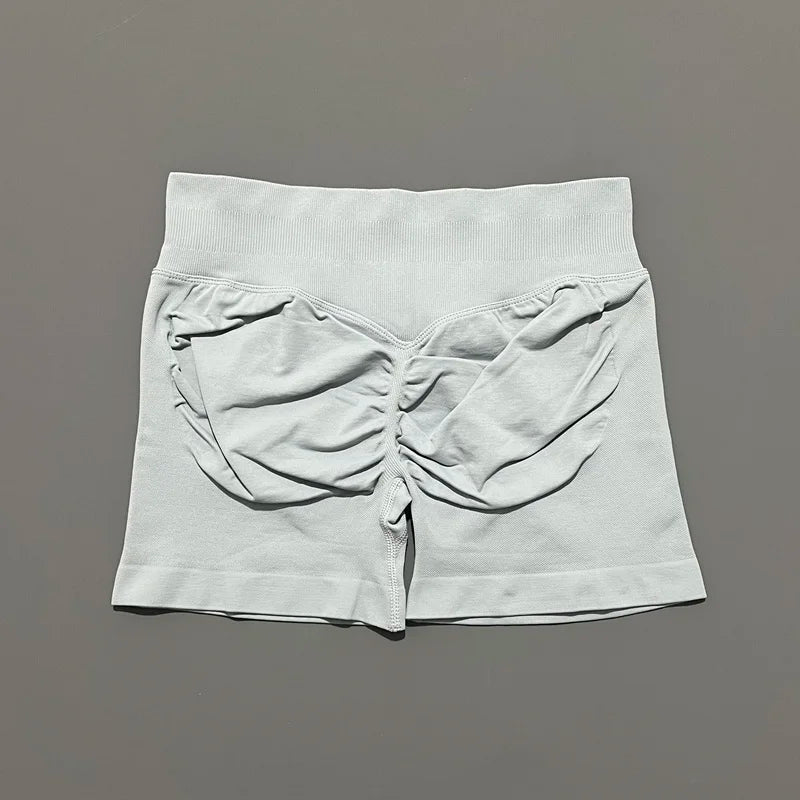Women Gym Shorts High Waisted Yoga Shorts Fashionable and Sexy Running Fitness Pants Solid Color Yoga Leggings Training Shorts
