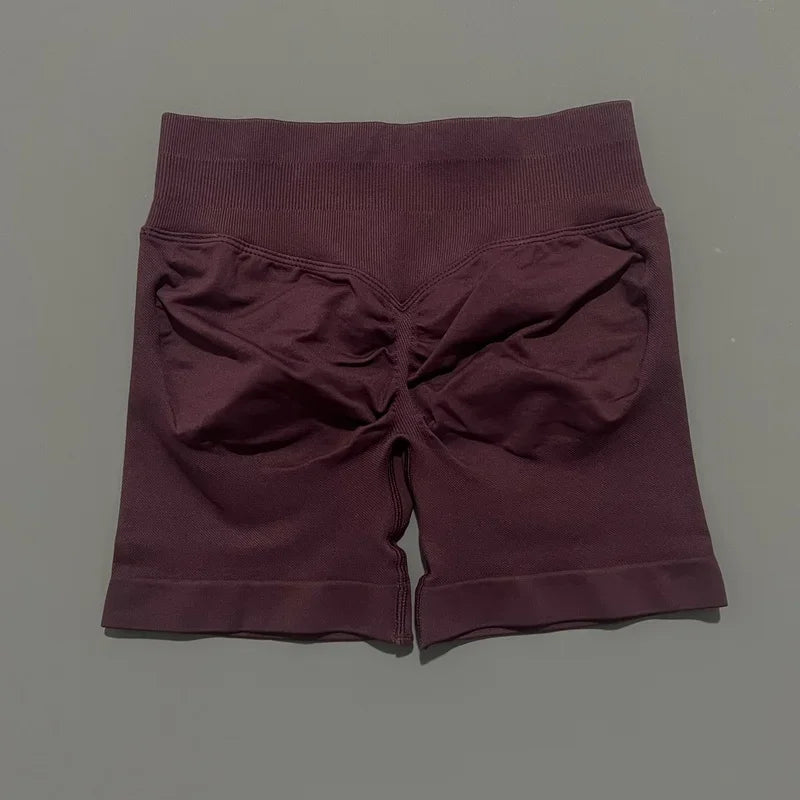 Women Gym Shorts High Waisted Yoga Shorts Fashionable and Sexy Running Fitness Pants Solid Color Yoga Leggings Training Shorts