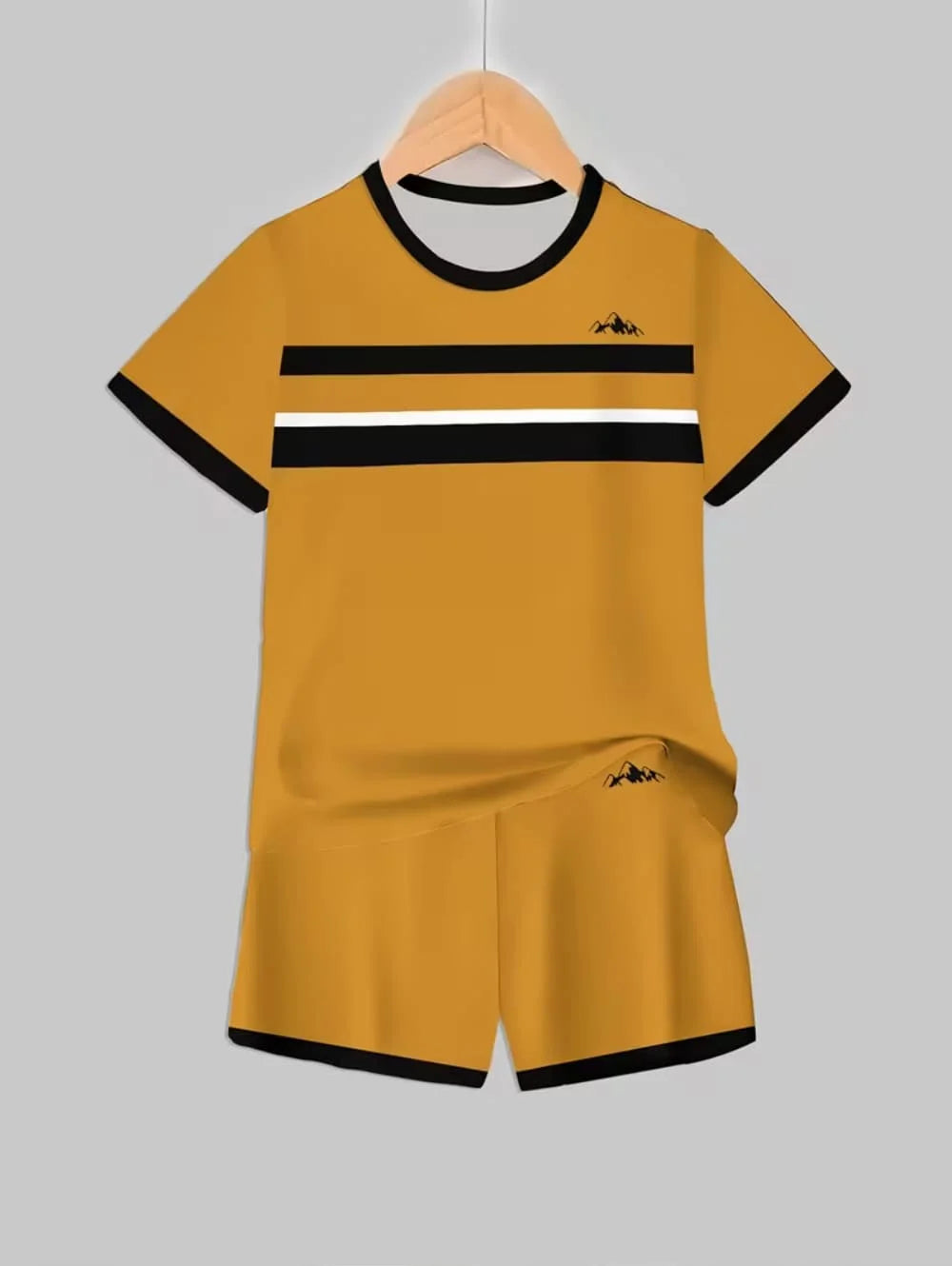 Boys Clothes Casual Colorblock Short Sleeve T-Shirt Shorts Set 2PCS Comfort Outdoor Quick Drying Sport Shirt Casual Children Top